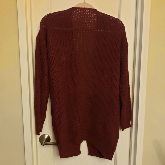 Long Sleeve Sweater Cardigan Open Front Cable Knit - Picture 5 of 5